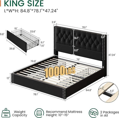 LARMACE King Size Bed Frame - Image 2