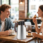 54oz Thermal Coffee Carafe, Stainless Steel Insulated Vacuum Carafe, Carafes for Keeping Hot, for Hot Water, Tea, Cold Drinks (Silver)
