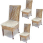 Evelots 4-Pack Clear PVC Dining Chair Covers, Spill-Resistant Protectors | by Evelots