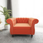 Living Room Chair, Modern Velvet Chesterfield Sofa Chair, Mid Century Single by RUSTYER