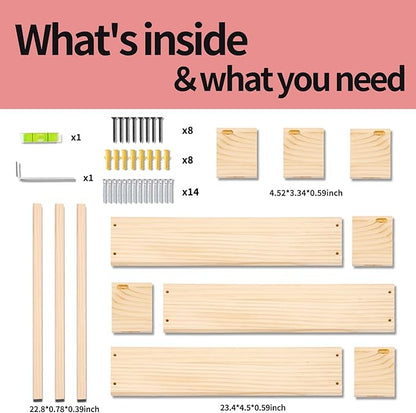 Fixwal Nursery Book Shelves, 23.6 Inch Floating Bookshelves - Image 7