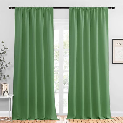 NICETOWN Blackout Curtains for Living Curtains, Froest Green, 2 Panels by NICETOWN