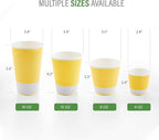 4 oz Light Yellow Paper Coffee Cup - Ripple Wall - 2 1/2" x 2 1/2" x 2 1/4" - 500 count box