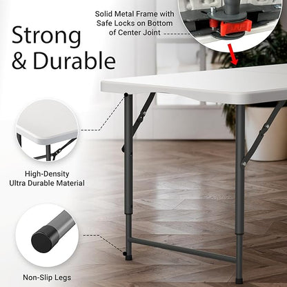 10 Pack of 4 Feet Foldable Table - Image 4