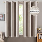 MIULEE 100% Blackout Linen Curtains by MIULEE