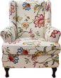 HAOYONG Wing Chair Slipcovers Printed Wingback Chair Covers 2 Pieces Wingback by HAOYONG