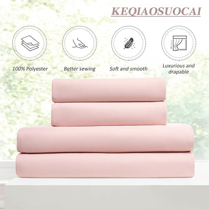 Pinch Pleated Pink Blackout Curtains 63 Inches Long, Sound & Light Reducing - Image 5