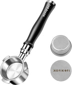 51mm Bottomless Portafilter 3 Ears Compatible with Delonghi Dedica EC680/EC685/EC885 and SMEG, EUPA Espresso Machines, Espresso Naked Bottomless Portafilter with Puck Screen and 18g Filter Basket