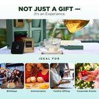 CHAYAM Luxury Tea Gift Set |10 Assorted Tea Bags, Magical Cinnamon 50g, 2 Cups & Brass Strainer | Assorted Gift Box Hamper