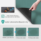 GOLENER Coffee Maker Mat For Countertops, Absorbent, Washable, Reversible Microfiber Dish Drying Mat For Kitchen Accessories, Under Small Appliance Mats