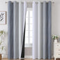 Grey and Greyish White Ombre Blackout Curtains by ESTELARTEXTILER