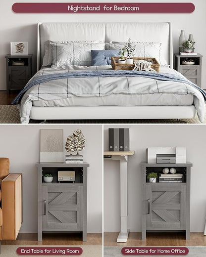 YESHOMY Farmhouse Modern Nightstand - Image 6