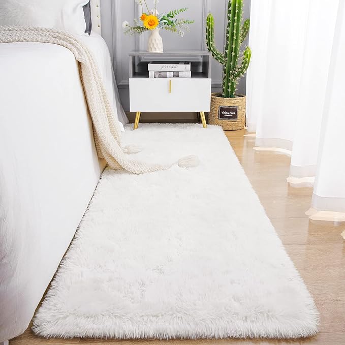 Chicrug Soft Runner Rug for Bedroom Living Room Plush Fluffy Rugs 2x6 | Shag by ChicrugHomeDecor