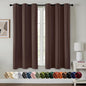 MIULEE Blackout Curtains for Bedroom 2 Panels 40 x 63 Inch Long Dark Brown | by MIULEE