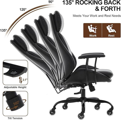 E-Motie Office Chair, Leather Desk Chair - Image 6