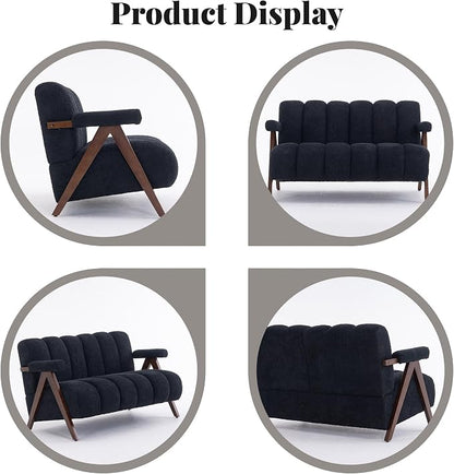 Mid Century Modern Accent Chair Loveseat Sofa - Image 6