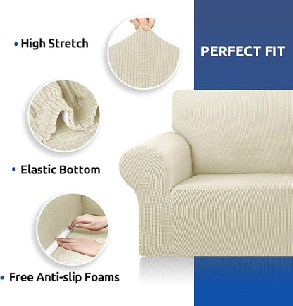 Stretch Oversized Couch Covers for Sofa Slipcover, Soft Jacquard Non-Slip - Image 3