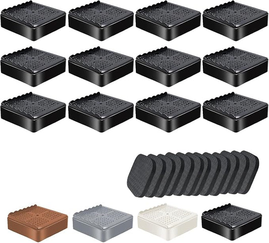 shouwuhho Furniture Risers, 12 Pack Bed Risers by EnjoyLifeEnjoyHappiness