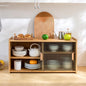 HollyHOME Small Bamboo Wall Mounted Kitchen Pantry Sideboard by HollyHOME