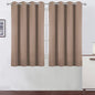 Cappuccino Blackout Curtains/52 x 45 Inch Length Set of 2 Panels Grommet Short by Lemomo
