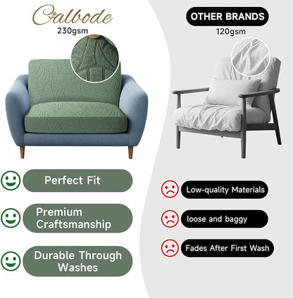 CALBODE 8Pcs Stretch Couch Cushion Covers, Water Resistant Outdoor Sofa Cuhsion - Image 4
