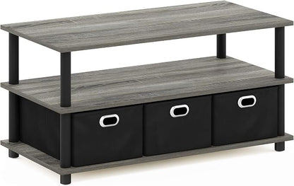 FURINNO Turn-N-Tube Coffee Table, 31.22D x 15.5W x 15.8H in, French Oak - Image 5