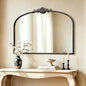 Besdomus Vintage Arched Black Mirror: 40"x29" French Large Arch Antique Wall by Besdomus