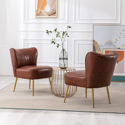 PU Leather Accent Chair Set of 2 - Image 8