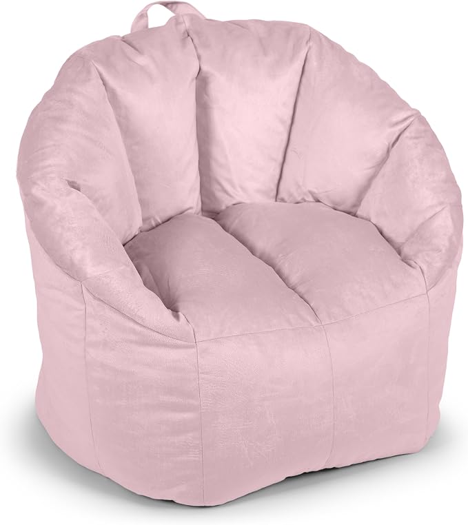 Big Joe Milano Plush Desert Rose Beanbag Chair - Image 9