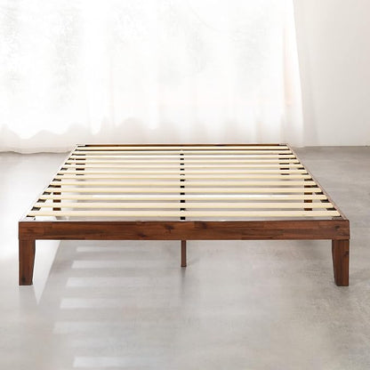 Mellow Naturalista Classic 12-Inch Solid Wood Platform Bed | Wooden Slats - Image 3