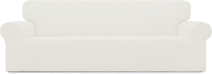 Easy-Going Stretch 4 Seater Oversized Sofa Couch Cover Cream | 1-Piece Extra by Easy-Going