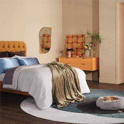 Bedsure GentleSoft Fleece Blanket Twin Size Camel - Image 7