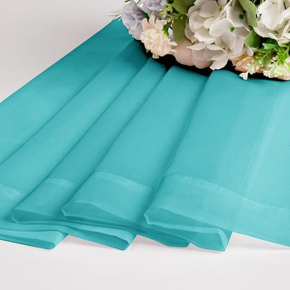 Chyhomenyc Turquoise Sheer Curtains 96 inches Long 2 Panels, Light Filtering - Image 7
