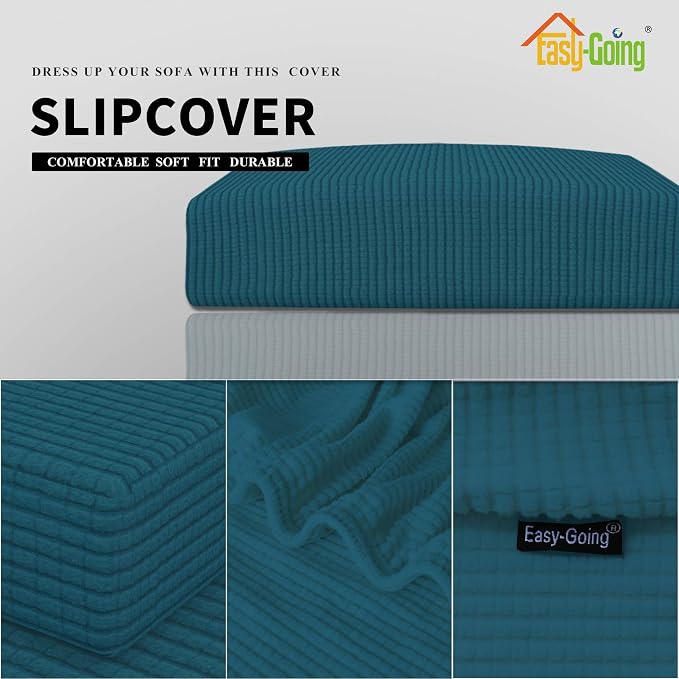 Easy-Going Stretch 1 Piece Loveseat Couch Cushion Cover - Image 6