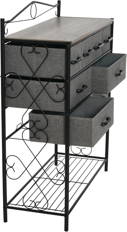 Household Essentials Ashwood Iron Sideboard - Image 5