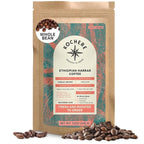 Organic Ethiopian Whole Bean Specialty Coffee Medium Roast - 12 oz, Single Origin Ethiopian Harrar Beans, Fair Trade, Chocolate & Fruity Notes - Roasted To Order