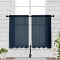 Chyhomenyc Sheer Window Curtains Tier 2 Pieces Set, 36 inch Length, Short by Chyhomenyc