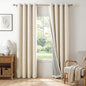 100% Blackout Linen Textured Curtains 108 Inch Long, Butter Cream | 100% by 100BlackoutShield