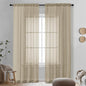 Taupe Sheer Curtains 90 Inches Long 2 Panels by OVZME