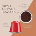 Camilla’s Heritage - Intensity 8 Cinnamon Flavored Espresso Coffee, Gourmet Espresso Cups, 60 Coffee Pods