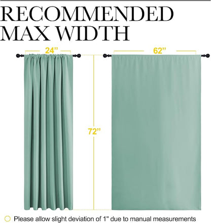 NICETOWN 2 Panels Blackout Curtains, Rod Pocket Window Curtains Room Darkning - Image 4
