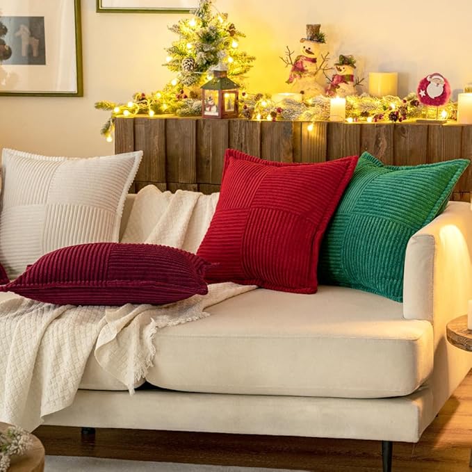 MIULEE Decorative Lumbar Throw Pillow Covers 12x20 Inch White 2 Pack | Boho - Image 4