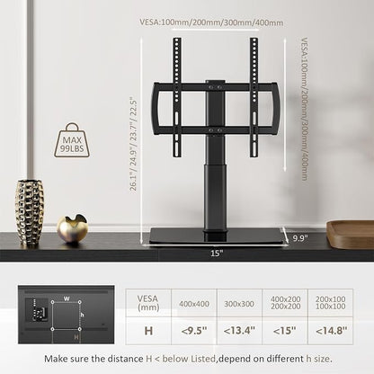 Universal Swivel/Table Top TV Stand 27 to 60 inch TVs 80 Degree Swivel - Image 8