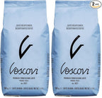 V Vescovi Decaf Espresso Beans – Smooth & Balanced, Medium Roast, Roasted in Italy, 1.1 lb (500g) (Pack of 2)