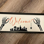 Halloween Stencils Skeleton Boo Ghost Stencil Reusable Halloween Stencils for Painting on Wood Sign Door Mats Fabrics DIY Crafts Decor