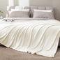 BEDELITE Fleece Blanket Soft Plush King Size Bed Blanket Cream 108"x90" | Ultra by BEDELITE