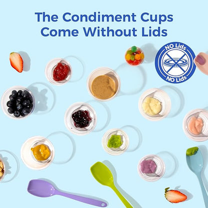 Fit Meal Prep 2500 Pack 3.25 oz BPA Free Condiment Cups No Lids, Disposable Jello Shots Containers, Small Dipping Sauce Cups, Plastic Ramekins in Bulk, Stackable Souffle Cups for Sample, Portioning