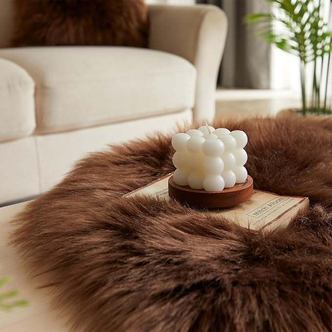 EasyJoy Ultra Soft Fluffy Rugs Faux Fur Rug Chair Cover Seat Pad Fuzzy Area Rug - Image 6