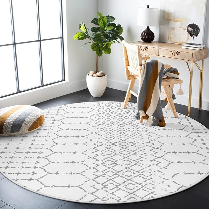 Lahome Moroccan Circle Rug 6Ft Washable Large Round Area Rugs - Image 6
