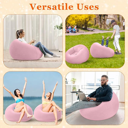 Realspring Inflatable Bean Bag Chairs Outdoor Blow up Camping Chairs Inflatable - Image 7